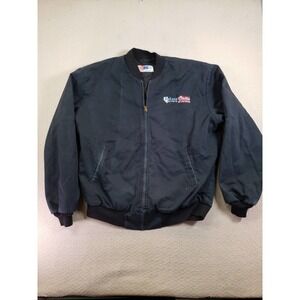 G & K Services Jacket Mens Large Black Long Sleeve Full Zip Graphic Deluca Coors